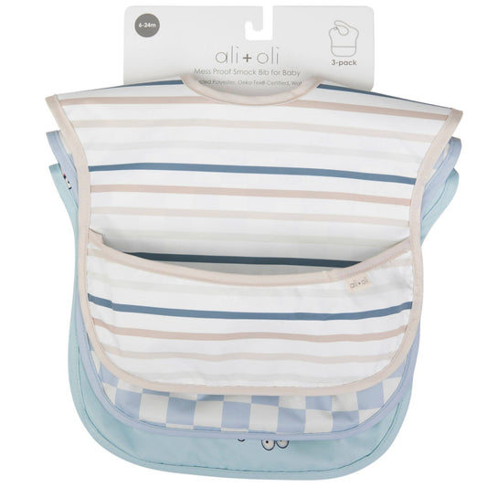 Sleeveless (3-pc) Smock Bib Set for Baby & Toddler (Boys)