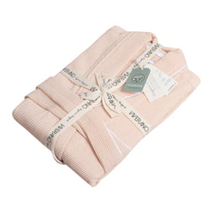 Women's Organic Waffle Weave Bath & Spa Robe (3 Colors): White / S/M