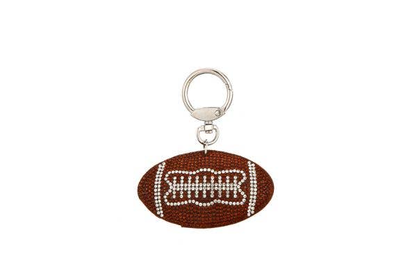 Rhinestone Football Themed Key Chain
