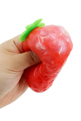 Strawberry Crunchy Bead Soft Slime Filled Squishy