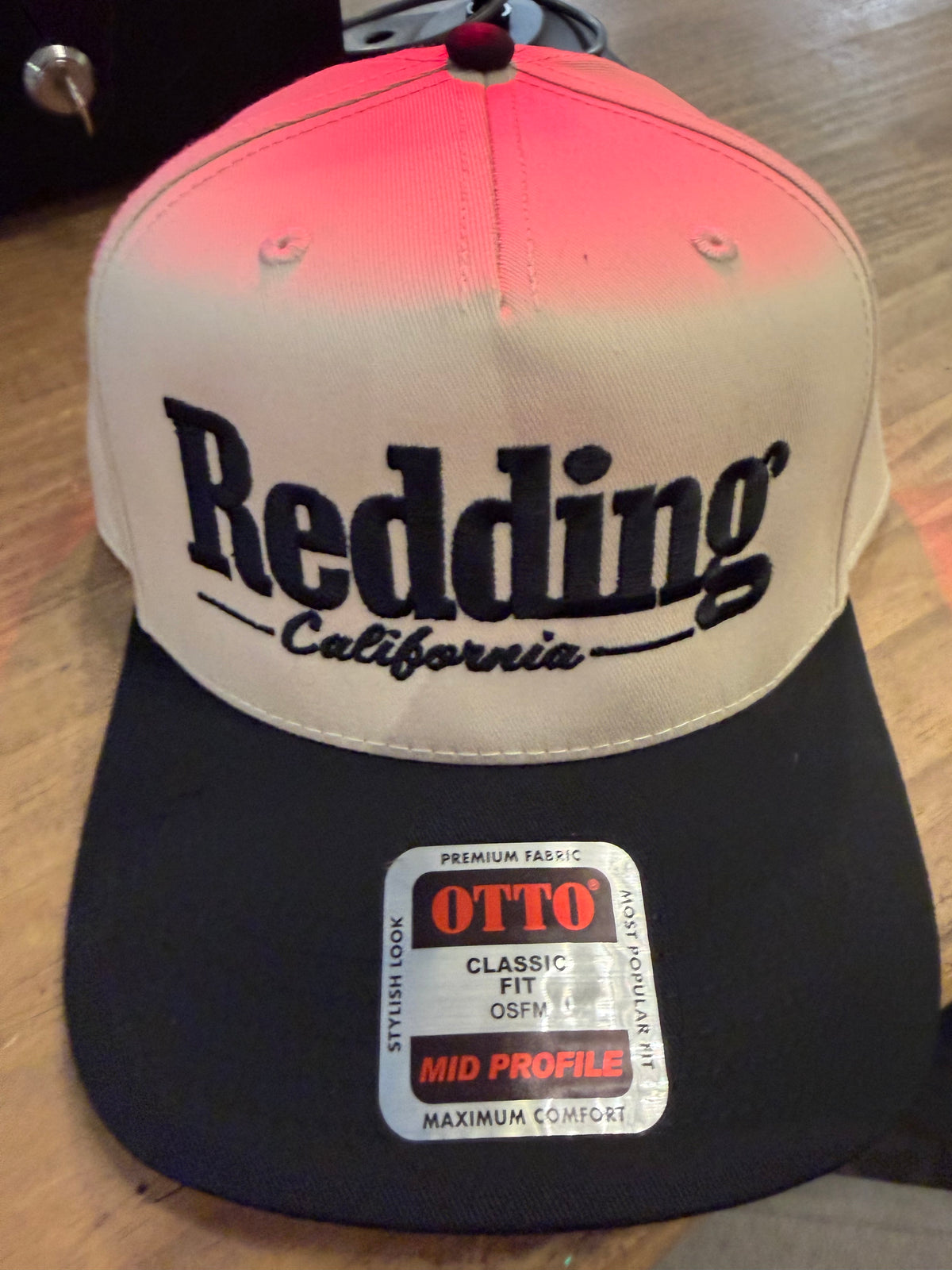 Redding Baseball Hat White and Black