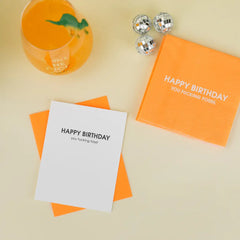 Happy Birthday You Fucking Fossil Letterpress Card