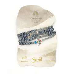 Ceramic Bead Wrap Bracelet/Necklace - Hope/Rainbow