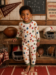 Long Sleeve 2-Piece Set, Vintage Football Playbook: 2 yr.
