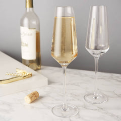 Raye™ Angled Crystal Champagne Flutes - Set of 2 by Viski