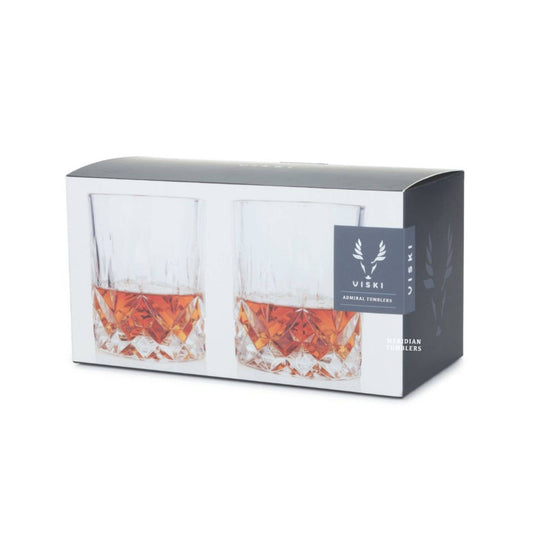 Admiral™ Stemless Crystal Lowball Tumblers - Set of 2