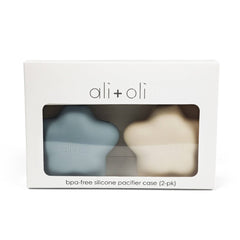 Ali+Oli Silicone Pacifier Case 2 pack Star (Mist-Sand)