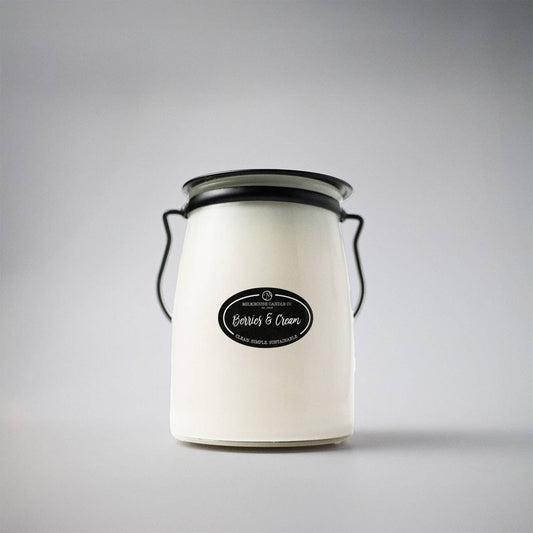 22 oz Butter Jar Candle: Berries & Cream