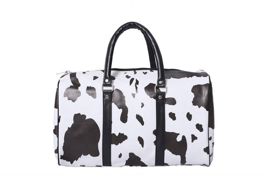 Black and White Spotted Carry On Hand Bag