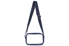 See Thru Cross Body Handbag: Navy