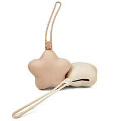 Ali+Oli Silicone Pacifier Case 2 pack Star (Blush & Sand)