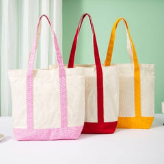 Classic Large Cotton Canvas Tote Bag | Tan