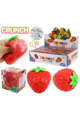 Strawberry Crunchy Bead Soft Slime Filled Squishy