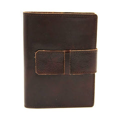 Roma Calfskin Leather 5x7" Journal Italian hand-made: Chestnut Brown