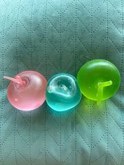 Crystal Apple Green, pink and blue