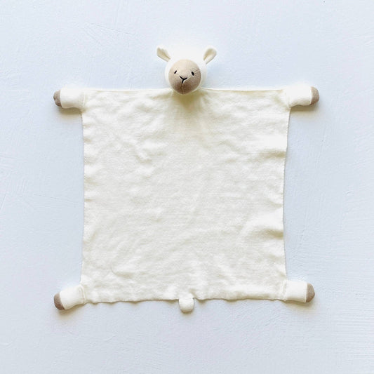 Lamb - Organic Baby Lovey Security Blanket Cuddle Cloth