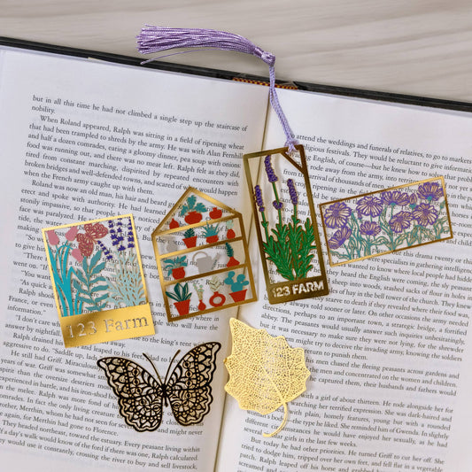 Flower Bookmark – Elegantly Cut Metal Design by 123 Farm
