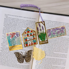 Flower Bookmark – Elegantly Cut Metal Design by 123 Farm