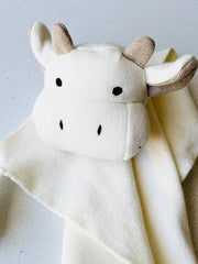 Cow- Organic Baby Lovey Security Blanket Cuddle Cloth