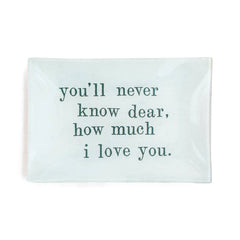 Never Know Dear Large Rectangle Decoupage Plate