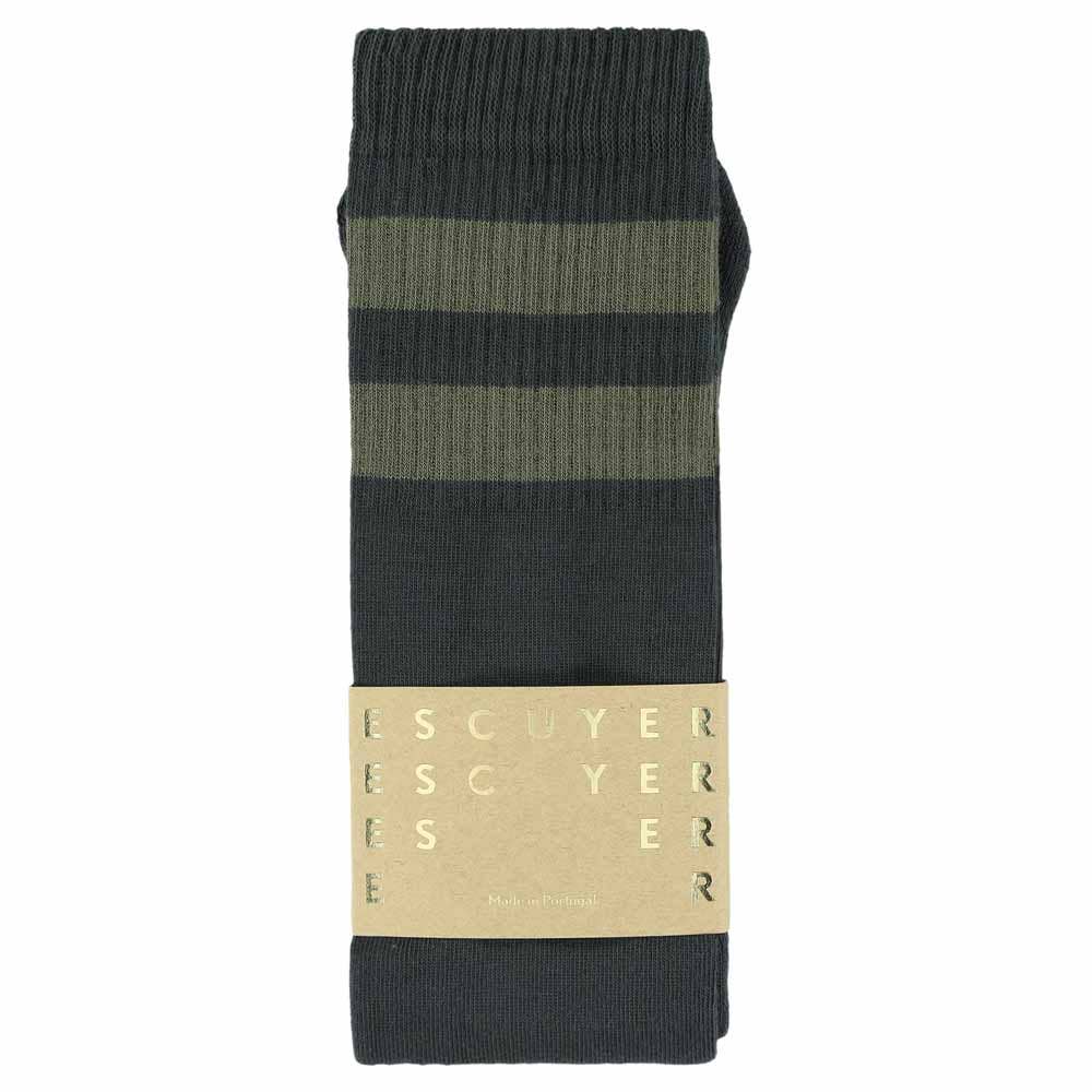 Unisex Tube Socks - Dark Grey / Khaki: EU 36/45   UK 6/10   US 6.5/11