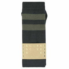 Unisex Tube Socks - Dark Grey / Khaki: EU 36/45   UK 6/10   US 6.5/11