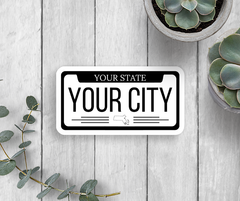 Redding, CA License Plate Vinyl Sticker