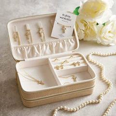 Mother of Pearl Cross Jewelry - Gold Plated