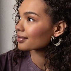 Refined Icon Earring - Hummingbird Hoop/Silver