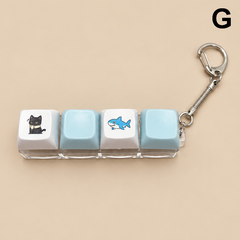 Printed Keyboard Fidget Stress Relief Keychain | 40KC205: B