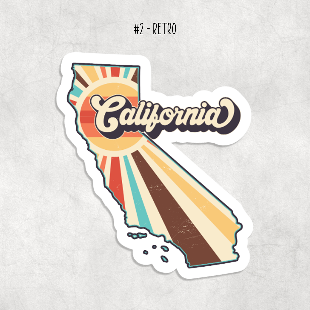 California Stickers: Retro