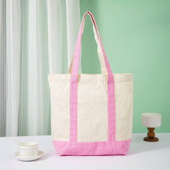 Classic Large Cotton Canvas Tote Bag | Tan
