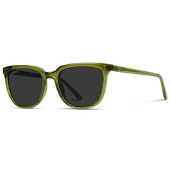 Abner - Unisex Polarized Square Sunglasses: Black / Triple Black Lens