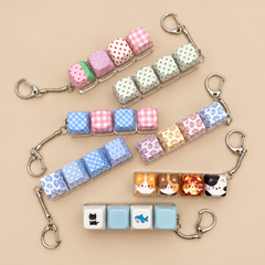 Printed Keyboard Fidget Stress Relief Keychain | 40KC205: C