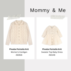 Phoebe Pointelle Knit Sweater Baby Dress (Organic Cotton): Natural / 18-24M