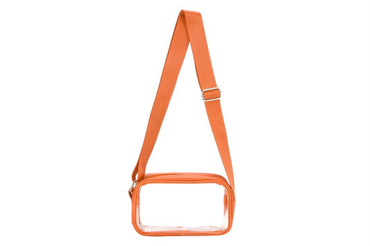 See Thru Cross Body Handbag: Gold
