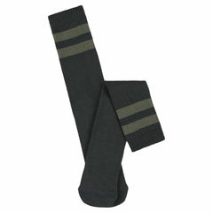 Unisex Tube Socks - Dark Grey / Khaki: EU 36/45   UK 6/10   US 6.5/11