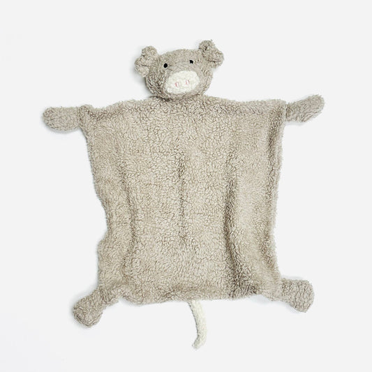 Organic SHERPA Lovey Baby Security Blankets (13 STYLES): OS / Pig (Stone)