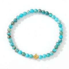 Boho Cross Natural Stone Bracelet | Lapis