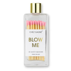 Blow Me - Light Pink Matches in Glass Bottle