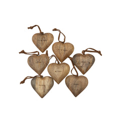Engraved Wooden Hearts