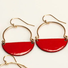 Avery Hoops 2" in Orient Red - 14K Gold Filled