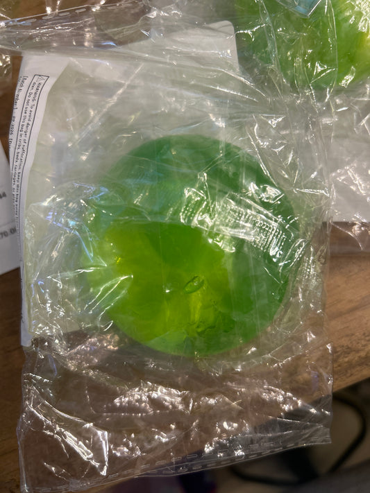 Neon green round sphere squishy