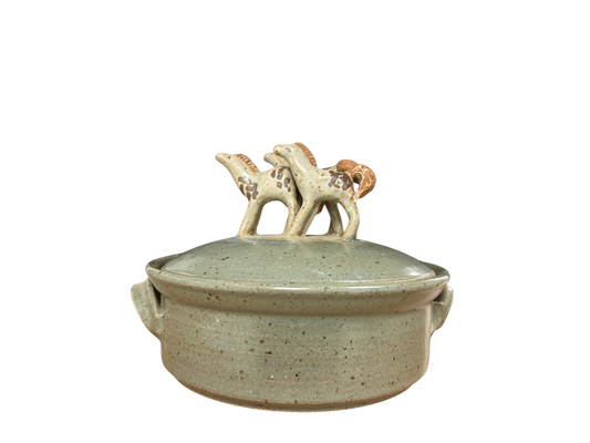 Casserole Dish with Horses