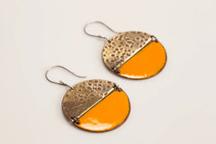 Cerrillos Orange Enamel earrings