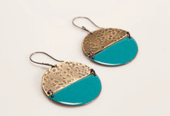 Cerrillos Turquoise Enamel earrings