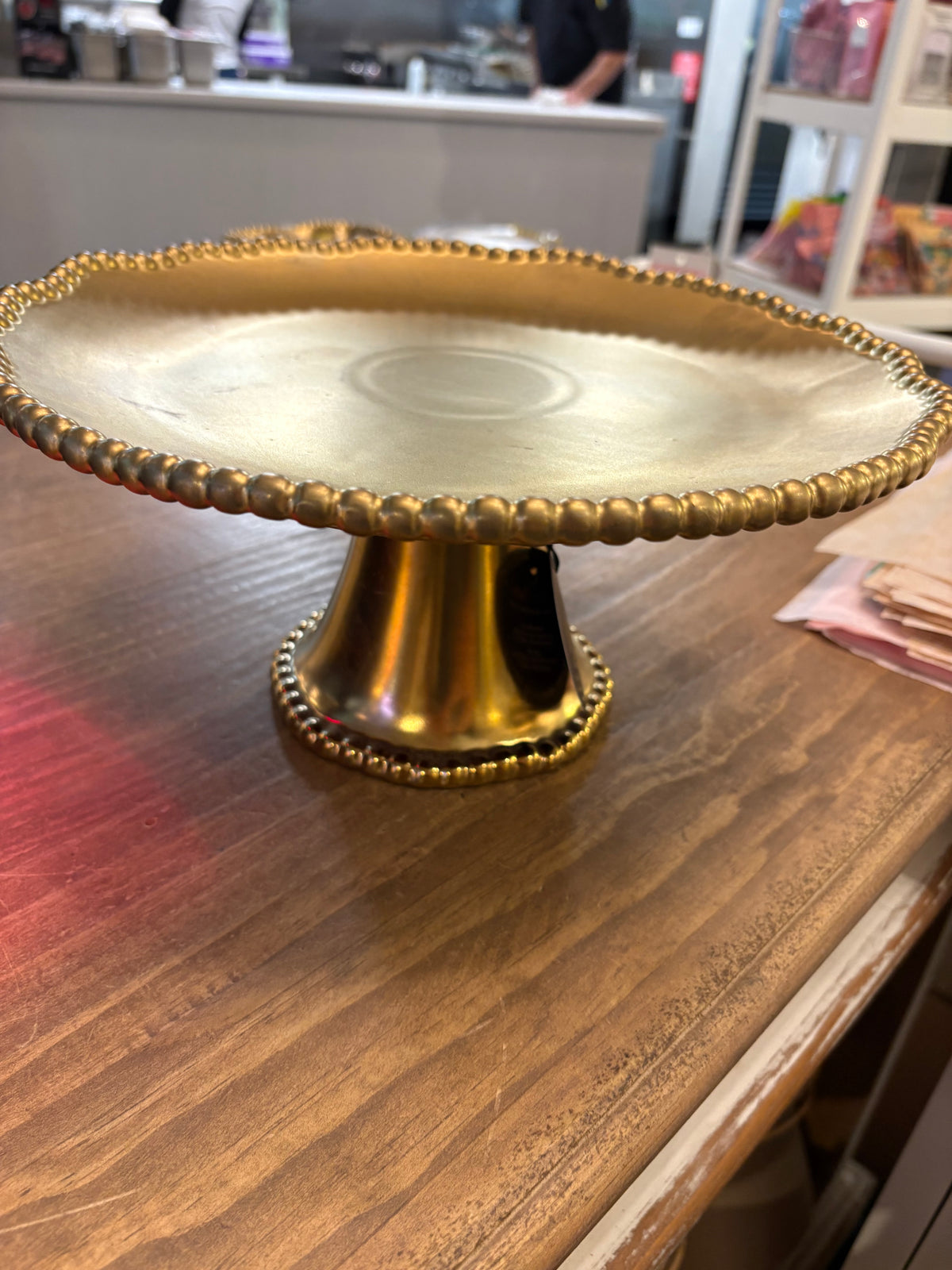 Gold Cake Plate