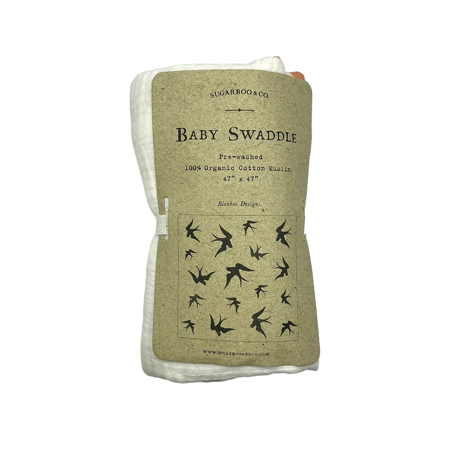 Colorful Birds Swaddle Blanket - 100% Organic Cotton