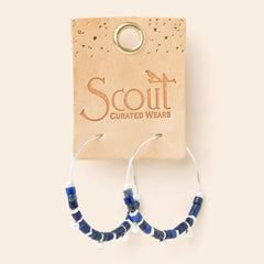 Hoop Earring - Lapis/Silver: Stone of Truth