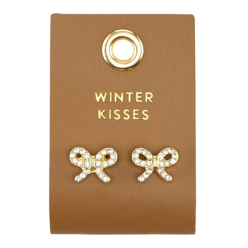 Holiday Stud Love Earrings - Winter Kisses